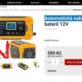 Automatická autonabíječka mikroprocesorová nová / 19300555