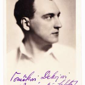 Vladimír Borský, autogram a věnování, 30. léta, krásný stav  / 19300874