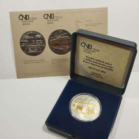 Fotka k inzerátu 500 Kč -  stříbrná mince Tramvaj Tatra T3 -  BK + ETUE + CERTIFIKÁT / 19641276