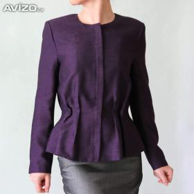 Nové peplum sako z imitace hedvábí H& M vel 38 / 19330048