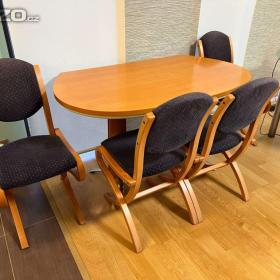 Foto inzerátu Sedací souprava ohýbaného nábytku JECH se stolkem + jídelna