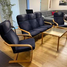 Fotka k inzerátu Sedací souprava ohýbaného nábytku JECH se stolkem + jídelna / 16887851