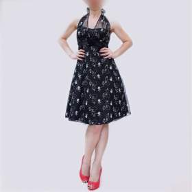 Foto inzerátu Černé vyšívané pin-up šaty vel.S