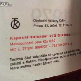 Foto inzerátu Kapesní kalendář 1979