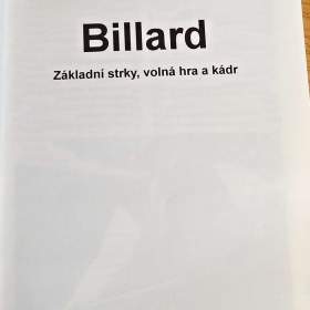 Foto inzerátu BILLARD - Základní strky,volná hra a kádr, Dr.Heinz Stigl