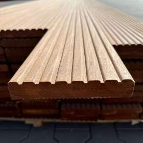 Foto inzerátu Exotické drážkované terasové prkno merbau KL. FAS KD 25x145mm