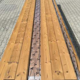 Kartáčovaná termosmrková dřevěná fasádní deska RUSTIC 20x140mm C3 / 19351450