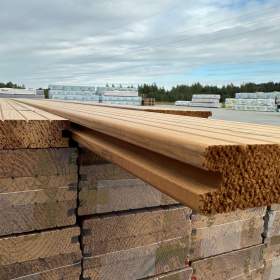 Foto inzerátu Terasové prkénko, rýhovaná borovice, terasa, dřevo, 26x140mm