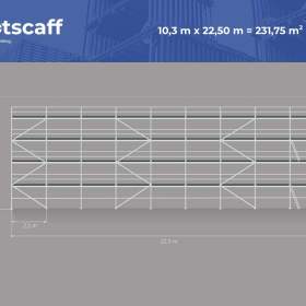 Kompletní ocelové lešení 230m² – nové, ihned k odběru, doprava v ceně PLETTAC scaff 74 / 19364972