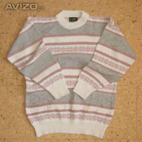 Svetr dámský, světlý norský vzor -  vel. L  / 19366467