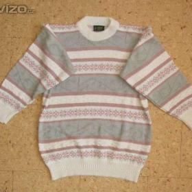 Fotka k inzerátu Svetr dámský, světlý norský vzor -  vel. L  / 19972234