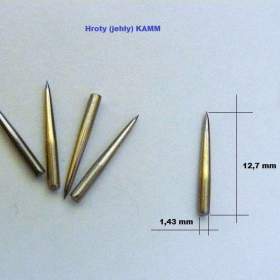 JEHLY (HROTY) 1,43x12,7 mm , leštěné, KALENÉ (sada 2000 ks) / 19370431