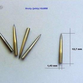 Fotka k inzerátu JEHLY (HROTY) 1,43x12,7 mm , leštěné, KALENÉ (sada 2000 ks) / 16311893