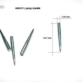 Foto inzerátu JEHLY (HROTY) 1,43x12,7 mm , leštěné, KALENÉ (sada 2000 ks)