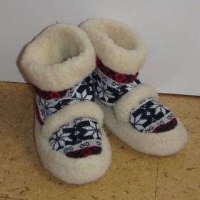 Foto inzerátu Dámské vysoké papuče z ovčí vlny č. 38-39