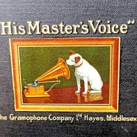 Foto inzerátu Krásný bytový  doplněk - His Master’s Voice, starožitný gramofon z 20. let, plně funkční