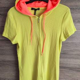 Neonový top s kapucou vel. L- XL / 19372675