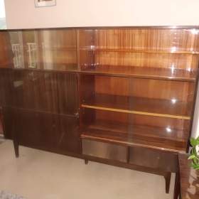 Retro obývací stěna- sekretář- knihovna 70 léta / 19395665
