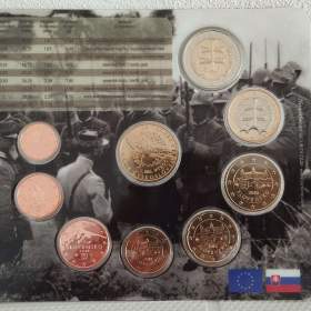 Foto inzerátu Sada oběžných mincí České republiky a slovenských euromincí roku 2018 ke vzniku ČSR.