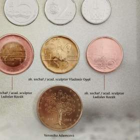 Foto inzerátu Sada oběžných mincí České republiky a slovenských euromincí roku 2018 ke vzniku ČSR.