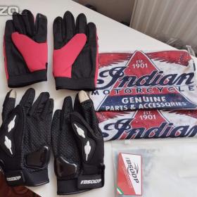 PRODÁM LEVNĚ DVA KUSY SUPER MOTO RUKAVIC+ ŠÁTEK NA MOTOCYKL! ! !  / 19406115
