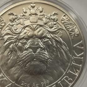Stříbrná investiční mince 2oz, Český lev 2022, 2 unce / 19407698