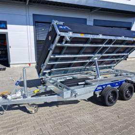 Fotka k inzerátu Přívěs Saris 3- str. sklápěč 356 184 3500kg HD, kombi hydr., listová pera, nájezdy / 19650225