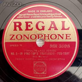 Foto inzerátu Starožitná gramodeska TEDDY POWELL & HIS ORCHESTRA - šelak 78 ot./min.