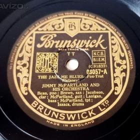 Foto inzerátu Starožitná gramodeska JIMMY McPORTLAND & HIS ORCHESTRA - šelak 78 ot./min.