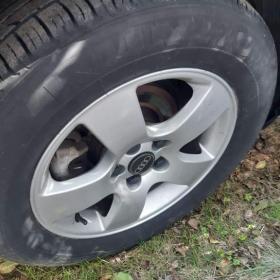 Foto inzerátu alu kola 16 + letní pneu 225/60 r16, vzorek 5-6mm