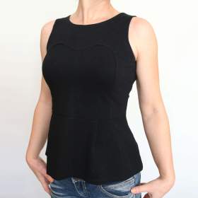 Černé peplum tričko Orsay vel. S / 19431403