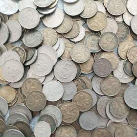 2kg československé mince, 445ks ! ! !  konvolut minci, jen československo, / 19433244
