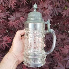 Starý sklěněný korbel krygl do vaší sbírky. / 19439234