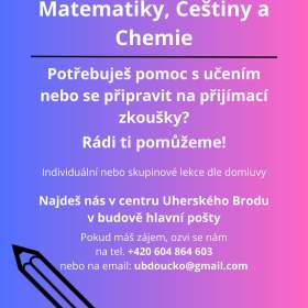 Doučování Matiky, Češtiny a Chemie v Uherském Brodě / 19442732