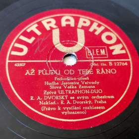 Foto inzerátu R. A. Dvorský a jeho orchestr, 4 šelakové gramodesky, 30. léta, originální obaly