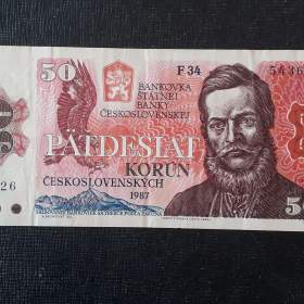  50 Kčs 1987 série F34 543626  / 19457723