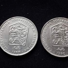 Foto inzerátu Mince 2 Kčs ČSSR+ČSFR - 10 ks + 5.haléř r.1967 ČSSR, 1 ks.