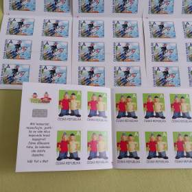 Foto inzerátu Známky A - Krtek a raketa, a Pat a Mat - bloček.