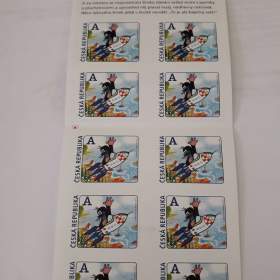 Foto inzerátu Známky A - Krtek a raketa, a Pat a Mat - bloček.