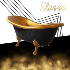 Volně stojící černo- zlatá vana – Elusso LUDWIK RETRO / 19460104