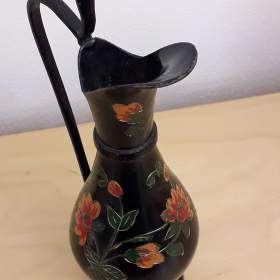 Fotka k inzerátu Nyní 50% sleva -  Stará, ručně malovaná karafa / 17615387