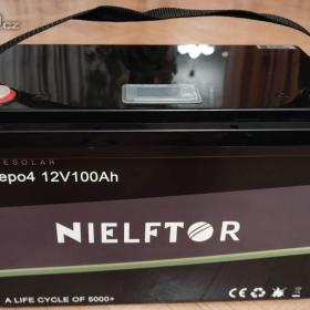 Fotka k inzerátu Baterie LiFePO4 Nielftor -  100Ah, 12V, BMS s BT -  nová  / 19439004