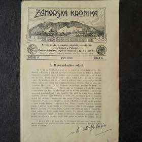  Záhorská kronika -  časopis lidopisný, Týn u Lipníka 1908  / 19471059