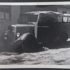  Praga AN -  autobus s plachtou -  stará čb fotografie  / 19471422