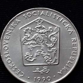 Foto inzerátu Mince 2 Kčs ČSSR+ČSFR - 10 ks + 5.haléř r.1967 ČSSR, 1 ks.