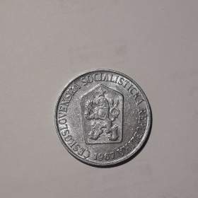 Foto inzerátu Mince 2 Kčs ČSSR+ČSFR - 10 ks + 5.haléř r.1967 ČSSR, 1 ks.