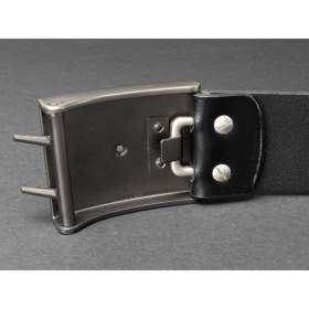 Opasek kožený Český lev 4,5 cm -  černý / 19477729