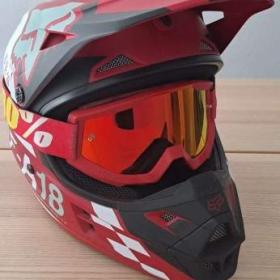 Motokrosová přilba FOX V1 Sayak + brýle / 19478783