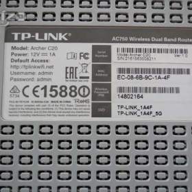 Fotka k inzerátu Wifi router TP- Link, model Archer C20 / 12397999