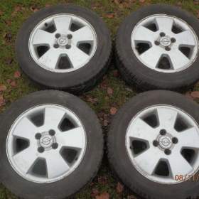 4xOriginál Litá kola na OPEL +Letní gumy 195/60 R15 vzorek 4x 4,3MM / 19484416